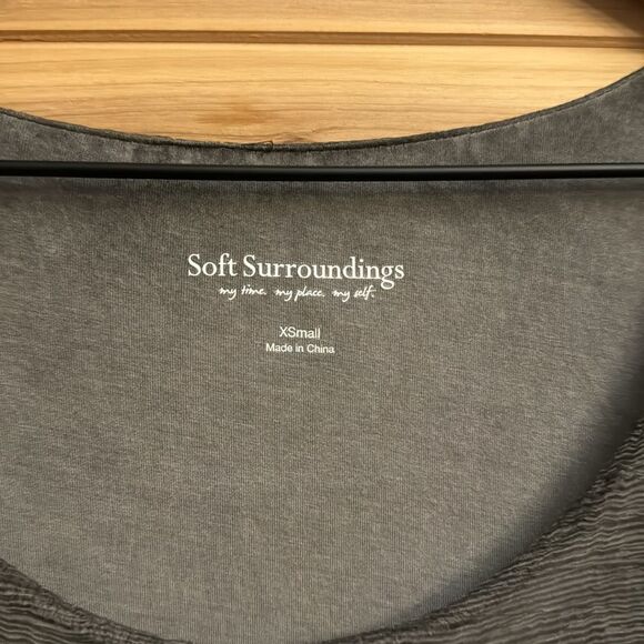 Soft Surroundings Size XSmall 100% Silk Lagenlook Embroidered Dress - Picture 3 of 12